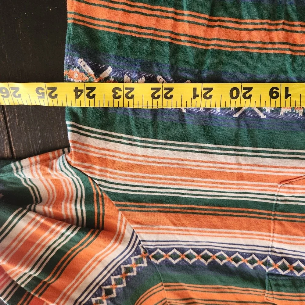 Polo Country Ralph Lauren Men's XL Striped Jacquard T-Shirt Southwestern Western